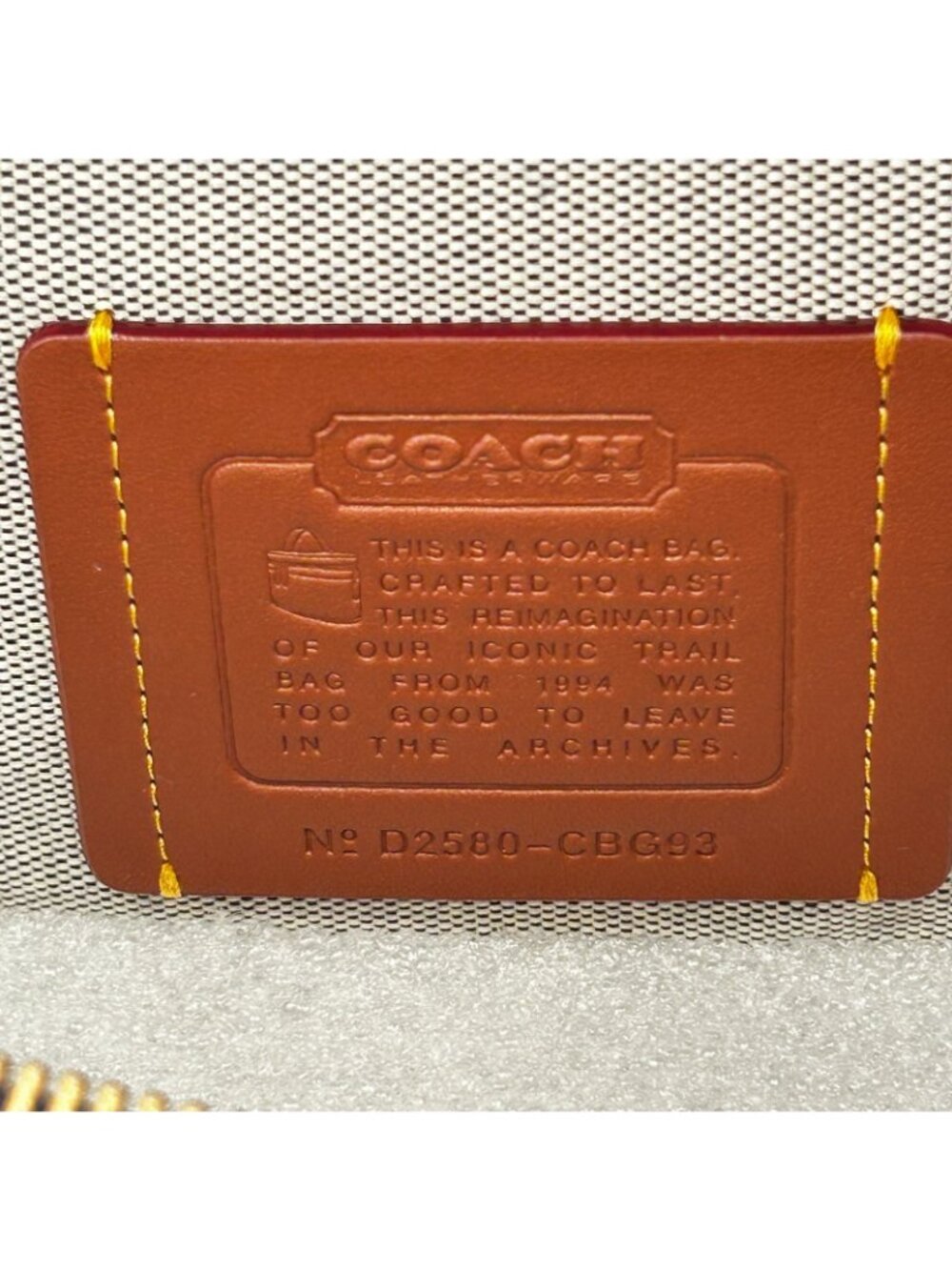 Coach The Trail Bag CBG93 Black Glovetanned Leather Crossbody Top Handle Zip - Picture 8 of 16